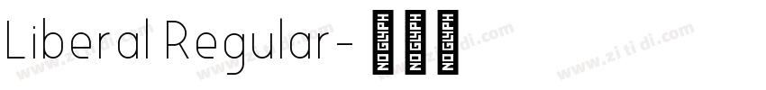 Liberal Regular字体转换
